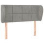 Voir la diapositive 2 : VIDAXL Tete de lit avec oreilles Gris clair 83x23x78/88 cm Velours