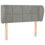 Voir la diapositive 2 : VIDAXL Tete de lit avec oreilles Gris clair 83x23x78/88 cm Velours
