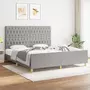 VIDAXL Cadre de lit avec tete de lit Gris clair 180x200 cm
