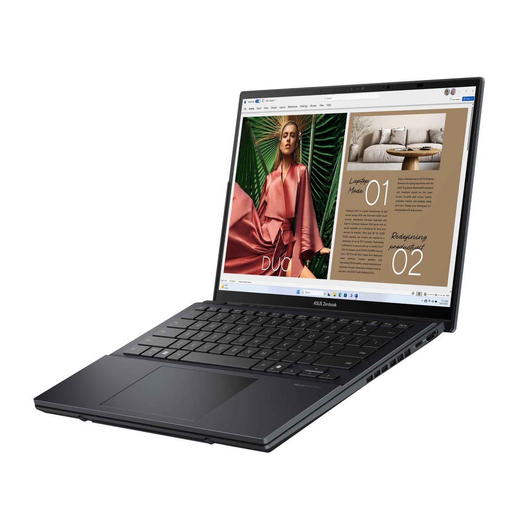 Voir la diapositive 3 : ASUS Ordinateur portable Zenbook Duo UX8406CA-PZ011W