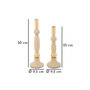Voir la diapositive 5 : Paris Prix Lot de 2 Chandeliers  Strek  30cm Crème & Or