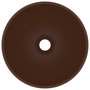 Voir la diapositive 3 : VIDAXL Lavabo rond salle de bain Marron fonce mat 32,5x14 cm Ceramique
