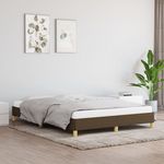 VIDAXL Cadre de lit sans matelas marron fonce 160x200 cm tissu