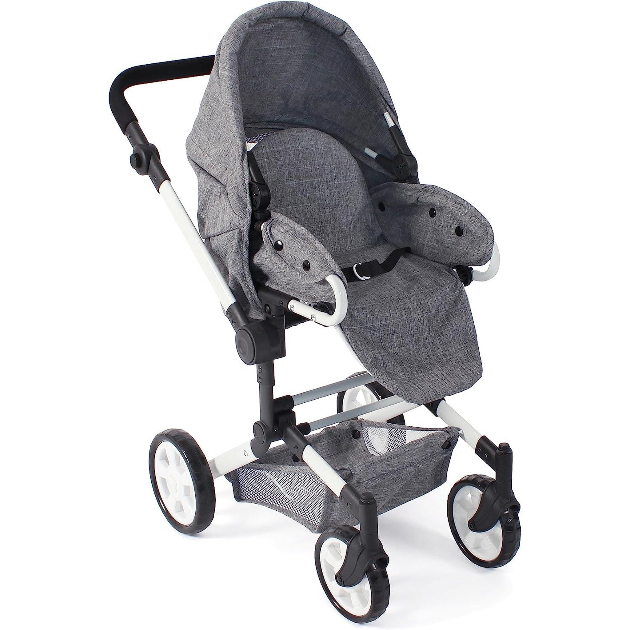 Voir la diapositive 5 : BAYER CHIC 2000 Poussette de poupée combinée JARA jean gris