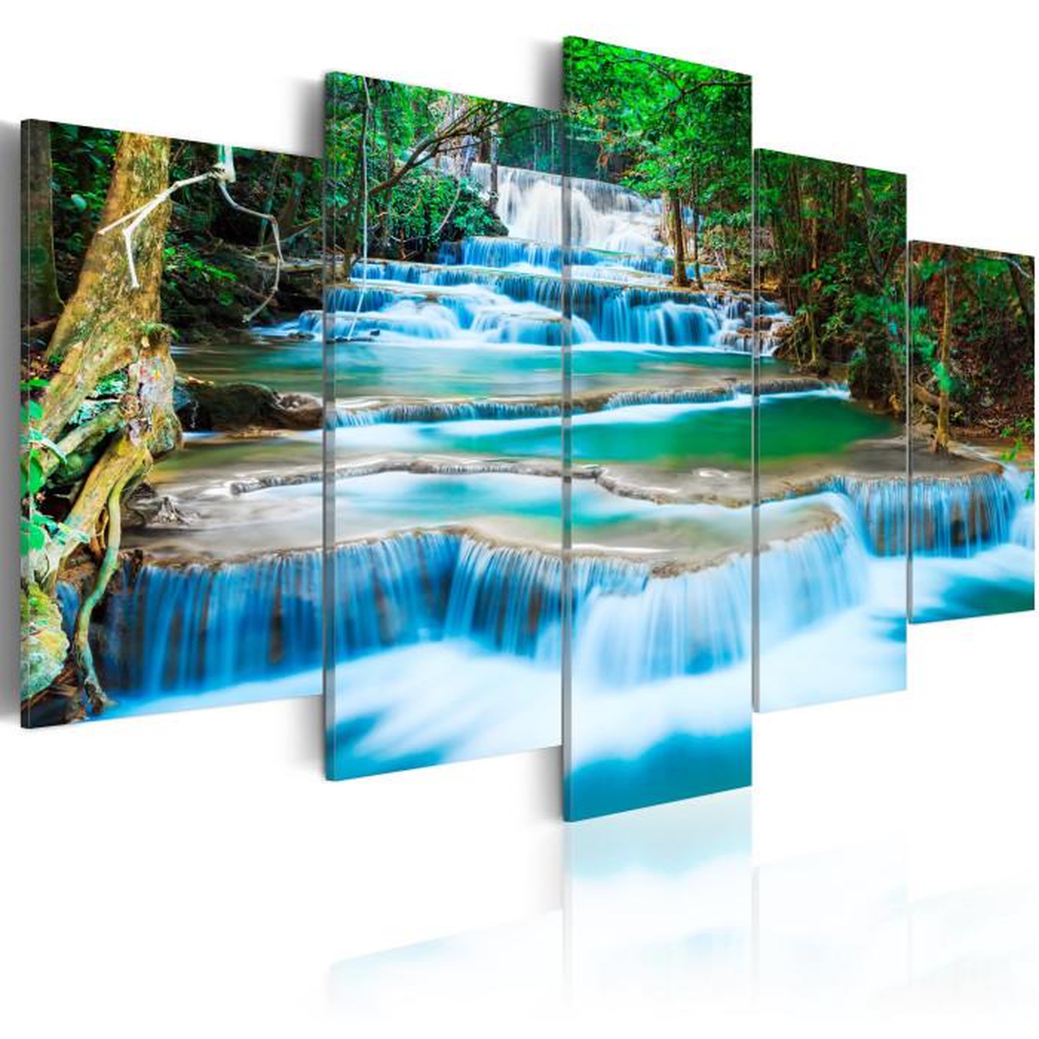 Paris Prix Tableau  Cascade Bleue à Kanchanaburi, Thaïlande. Coloris disponibles : Multicolore