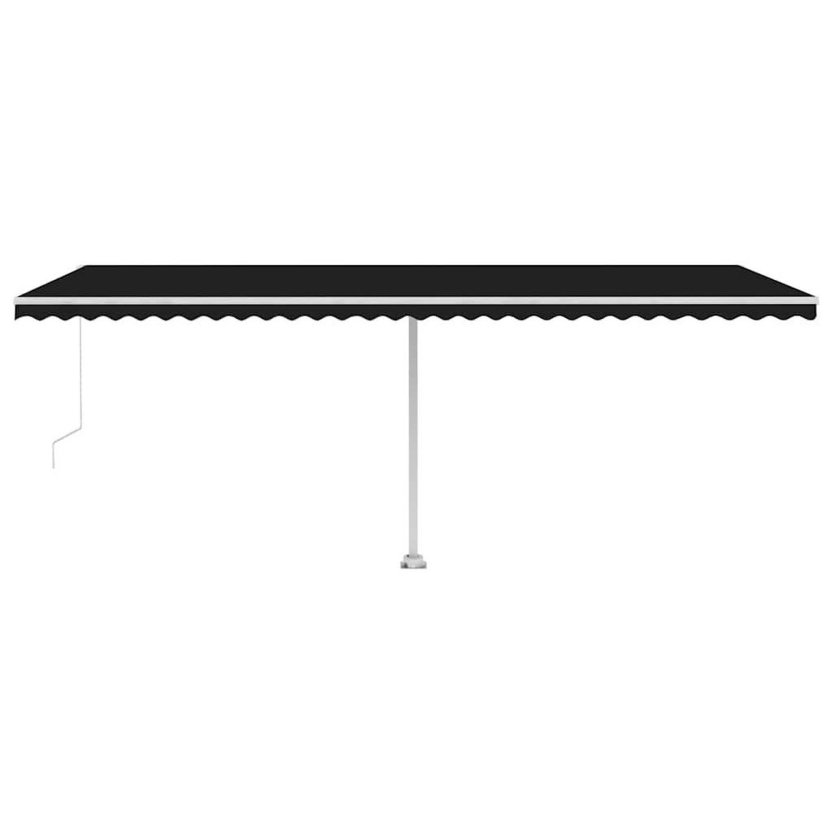 VIDAXL Auvent manuel retractable avec LED 600x300 cm Anthracite