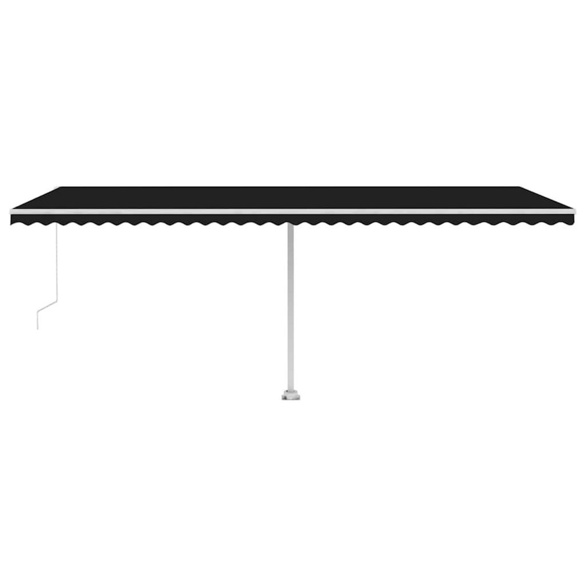 VIDAXL Auvent manuel retractable avec LED 600x300 cm Anthracite