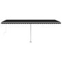 Voir la diapositive 5 : VIDAXL Auvent manuel retractable avec LED 600x300 cm Anthracite