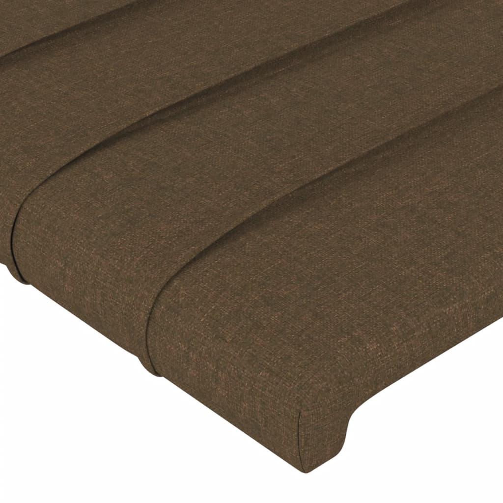 Voir la diapositive 5 : VIDAXL Tete de lit a LED Marron Fonce 100x5x78/88 cm Tissu
