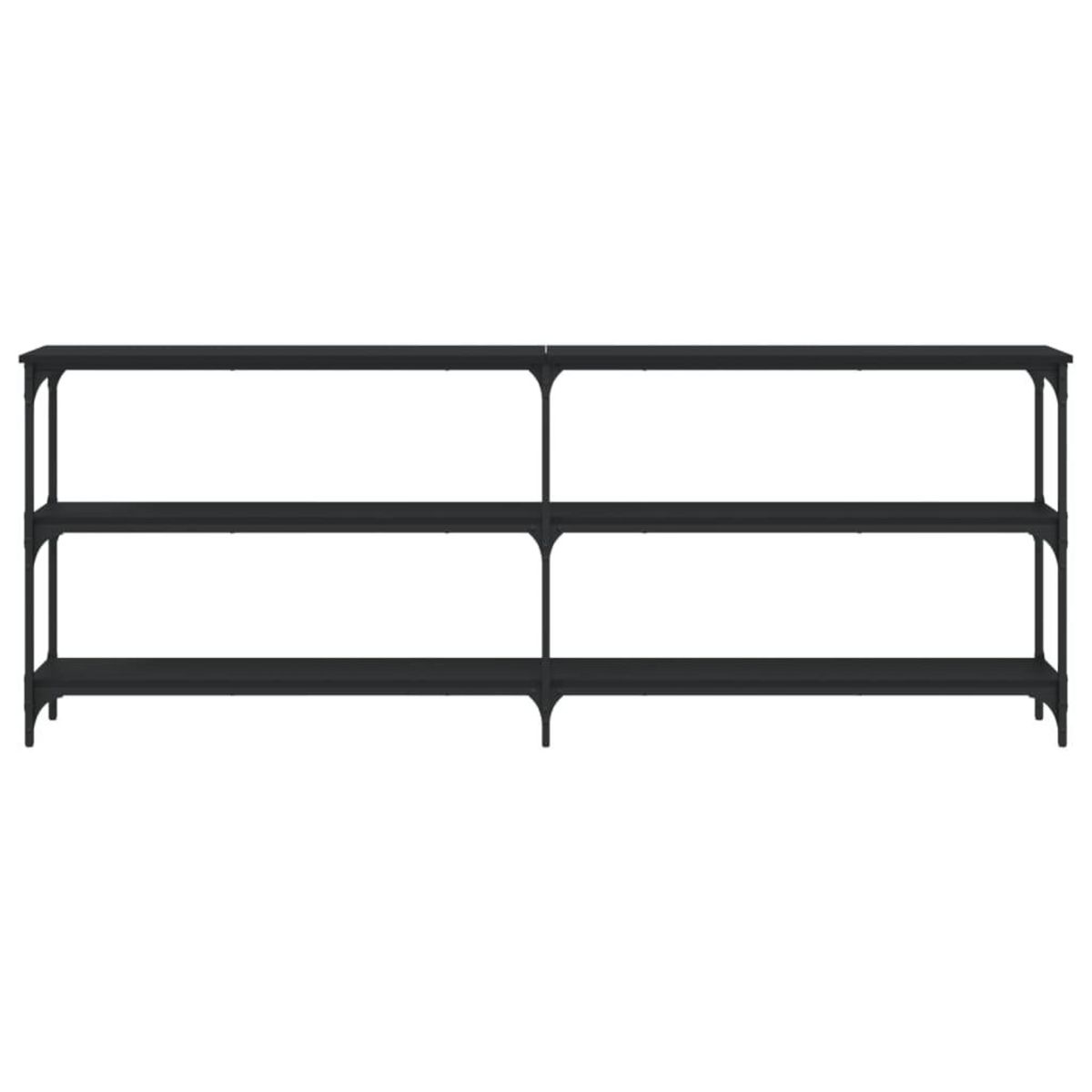 VIDAXL Table console noir 200x29x75 cm bois d'ingenierie