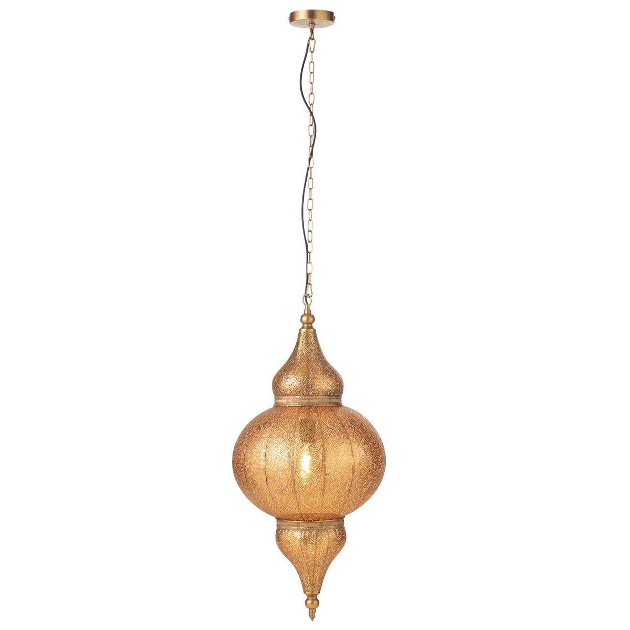 Voir la diapositive 2 : J-LINE Lampe Suspension en Métal  Bore  86cm Or