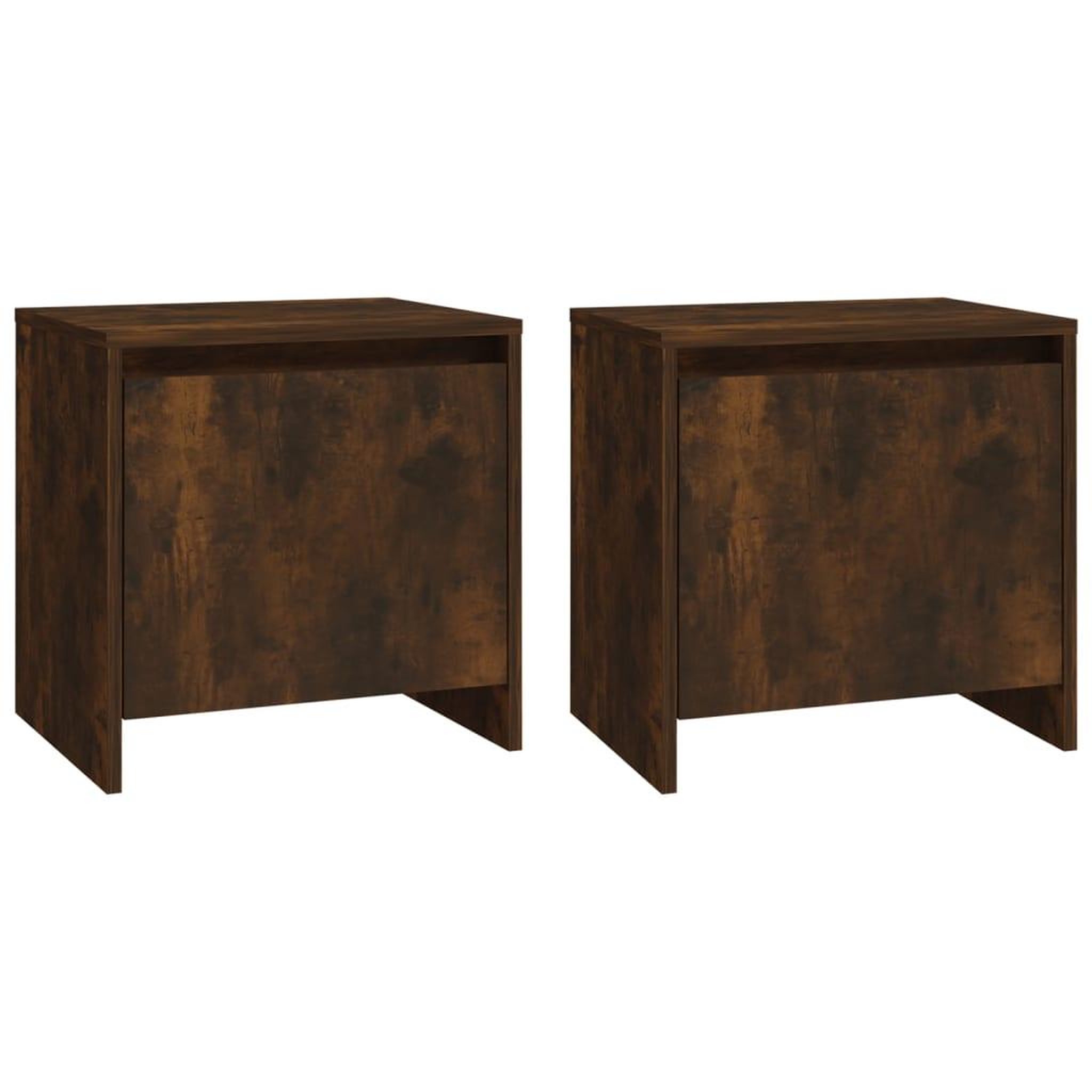Voir la diapositive 2 : VIDAXL Tables de chevet 2 pcs chene fume 45x34x44,5 cm bois ingenierie