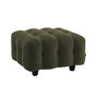 Voir la diapositive 1 : SWEEEK Pouf. module pour canapé. repose-pieds pour canapé 3 places en bouclette texturée kaki L 69 x P 59 x H 48cm - Leon
