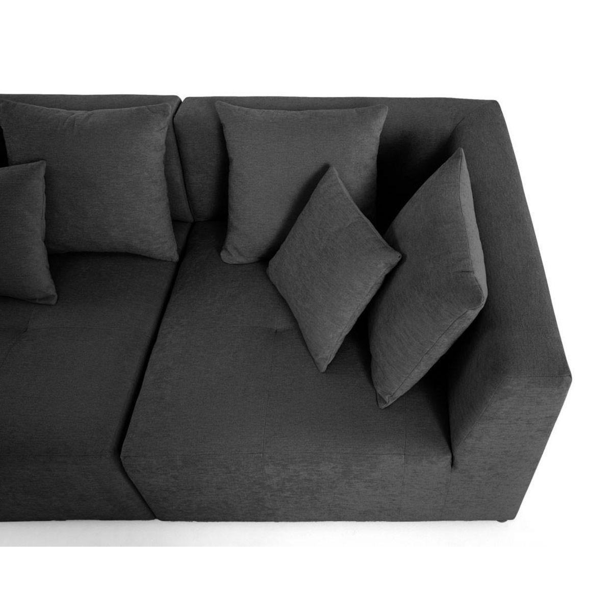 LISA DESIGN Amalfi - canapé modulable d'angle réversible - 5 places - en tissu