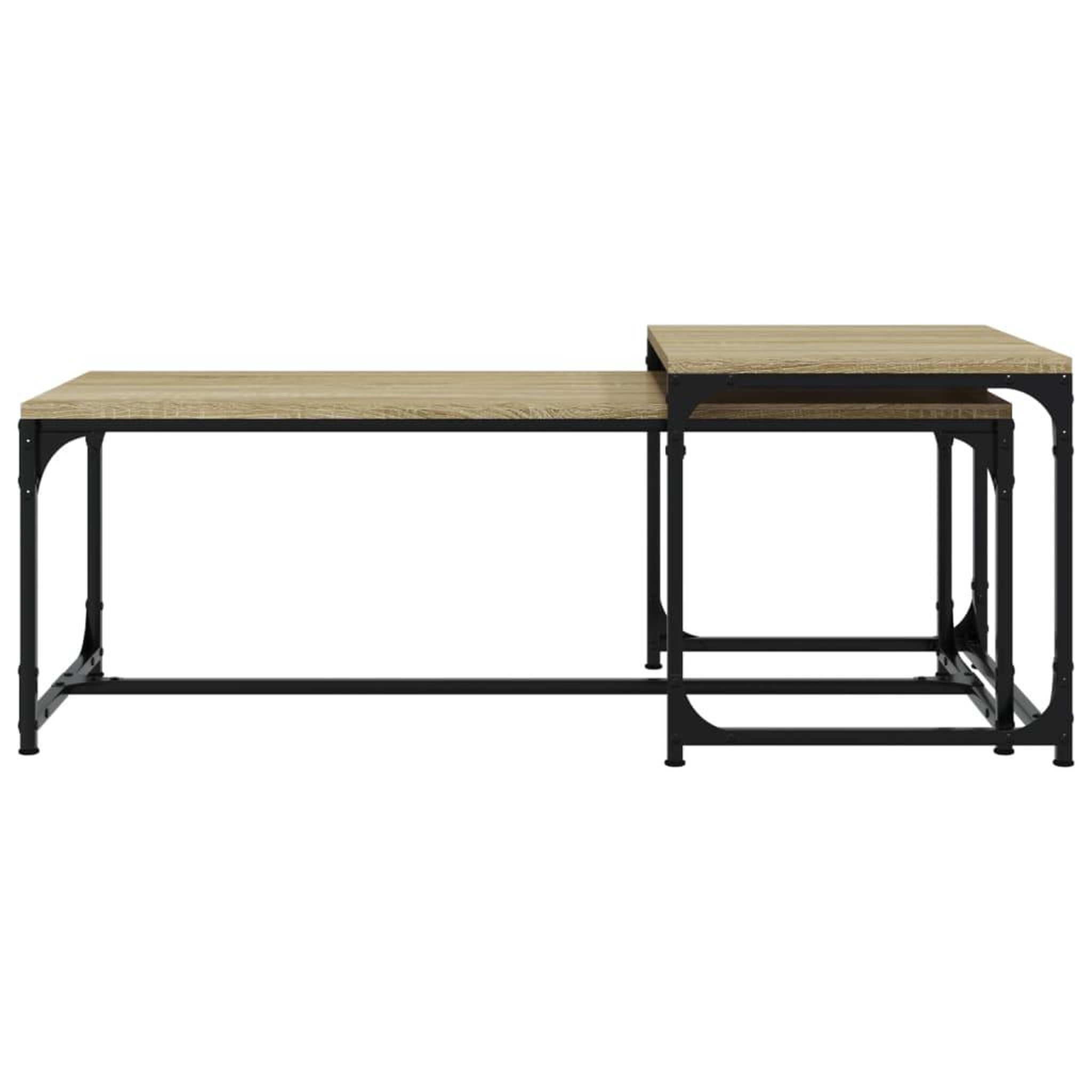 Voir la diapositive 4 : VIDAXL Tables basses 2 pcs Chene sonoma Bois d'ingenierie