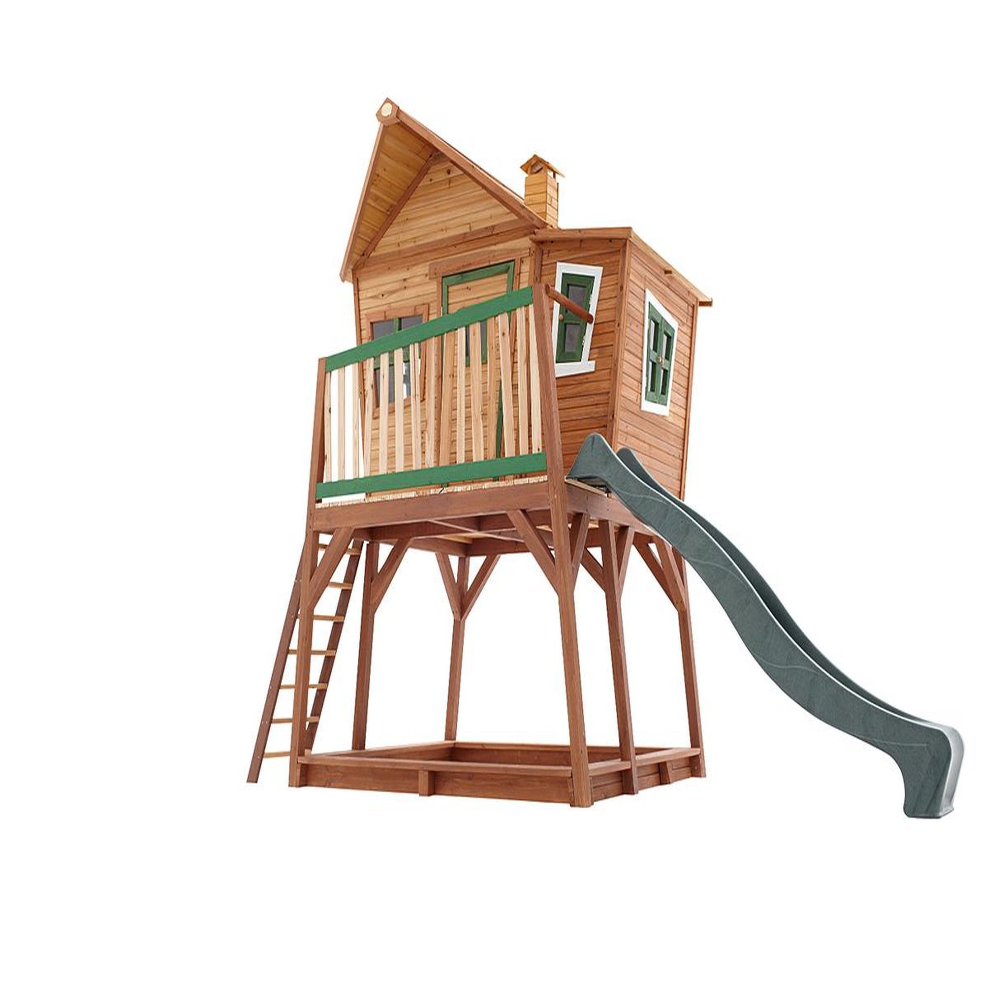 PRAGMA Aire de jeux avec toboggan et bac à sable-Bois- 2,88m