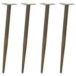 VIDAXL Pieds de table basse forme conique 4 pcs acier naturel 72-73 cm