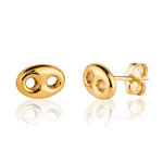 L'ATELIER D'AZUR Boucles d'Oreilles Or 18 Carats 750 Jaune - Grain de Café