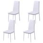 Voir la diapositive 5 : VIDAXL Ensemble de table a manger cinq pieces noir et blanc