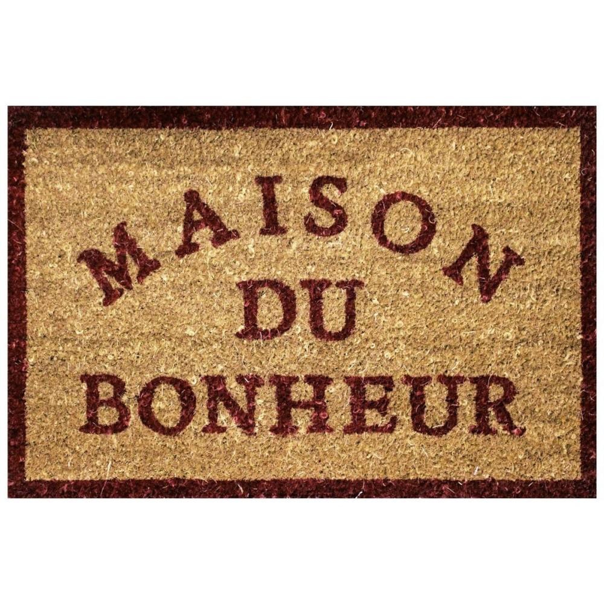 Douceur d'Intérieur Paillasson Coco 40x60 cm Bonheur