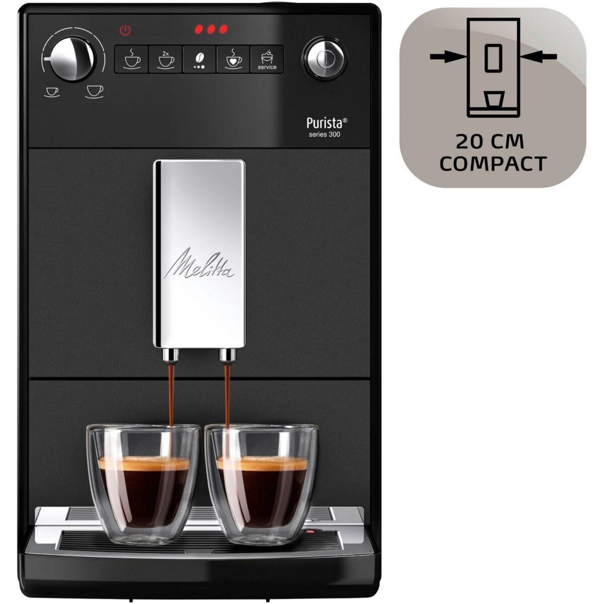Melitta Expresso Broyeur purista noir mat