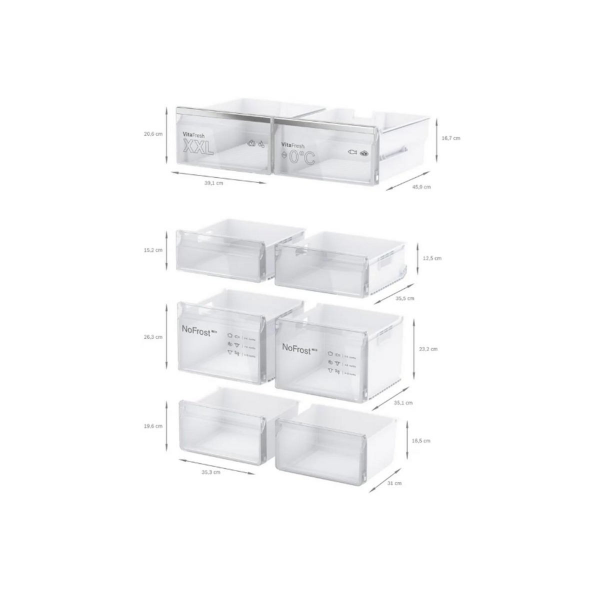 BOSCH Réfrigérateur américain 90.5cm 605l no frost - KFN96AXEA