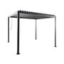 Voir la diapositive 1 : SWEEEK Pergola bioclimatique aux pieds arrondis aluminium et acier lames orientables 3x3m - Imperial