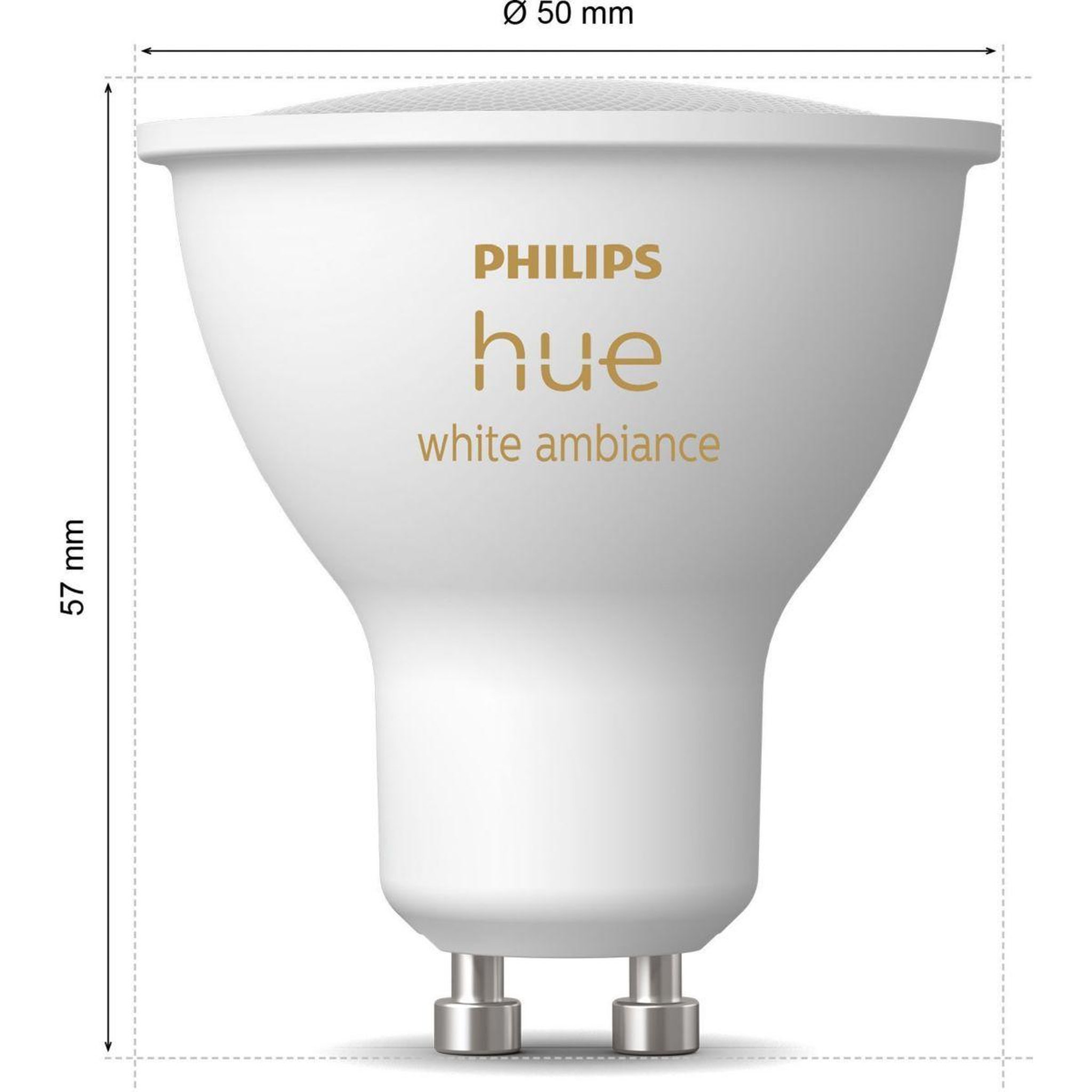 Voir la diapositive 5 : PHILIPS HUE Ampoule LED connectée GU10 White Ambiance pack de 2