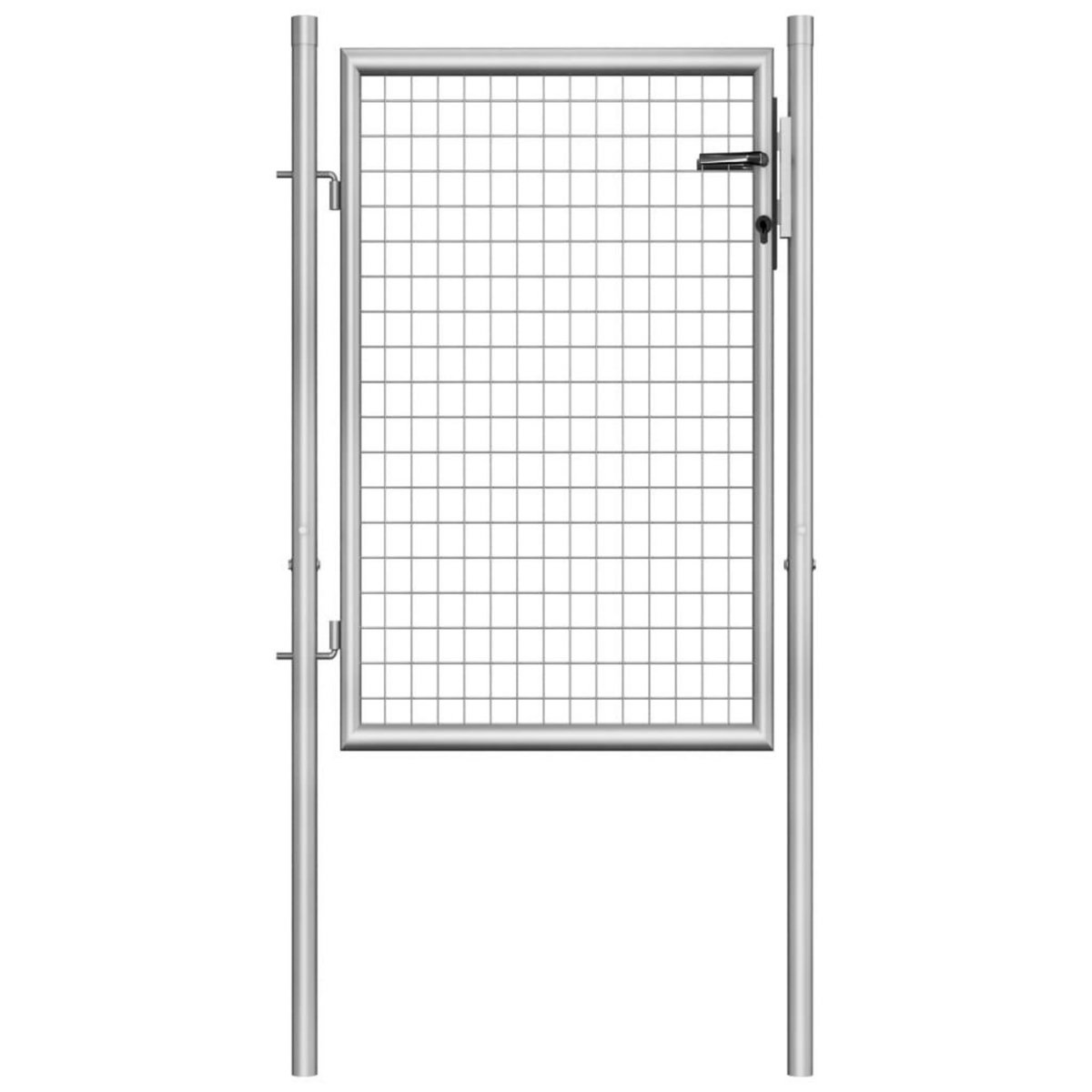 VIDAXL Porte de jardin Acier galvanise 105x150 cm Argente