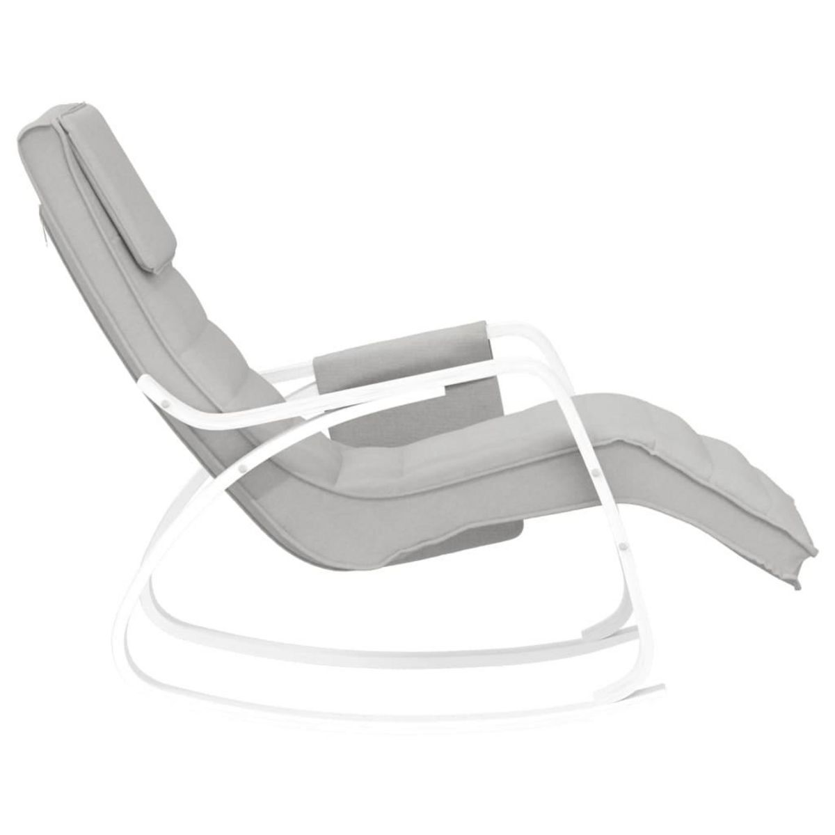 VIDAXL Chaise a bascule Gris clair Tissu