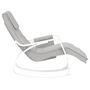 Voir la diapositive 4 : VIDAXL Chaise a bascule Gris clair Tissu