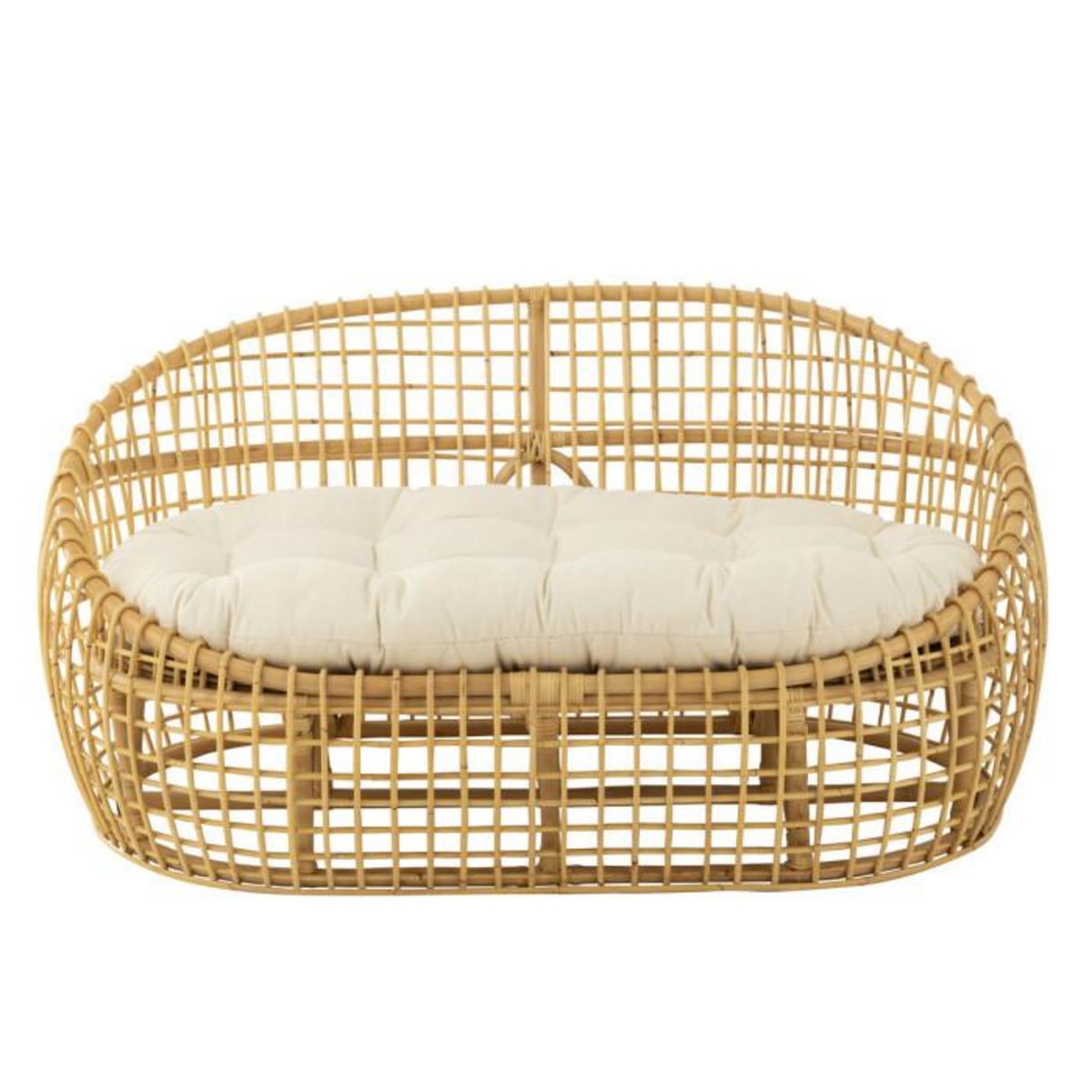 Paris Prix Canapé 2 Places Rotin & Coussin  Lise  137cm Naturel