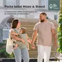 BABYMOOV Porte-bébé physiologique Moov & Boost Babymoov - Evolutif en Rehausseur nomade - Vert