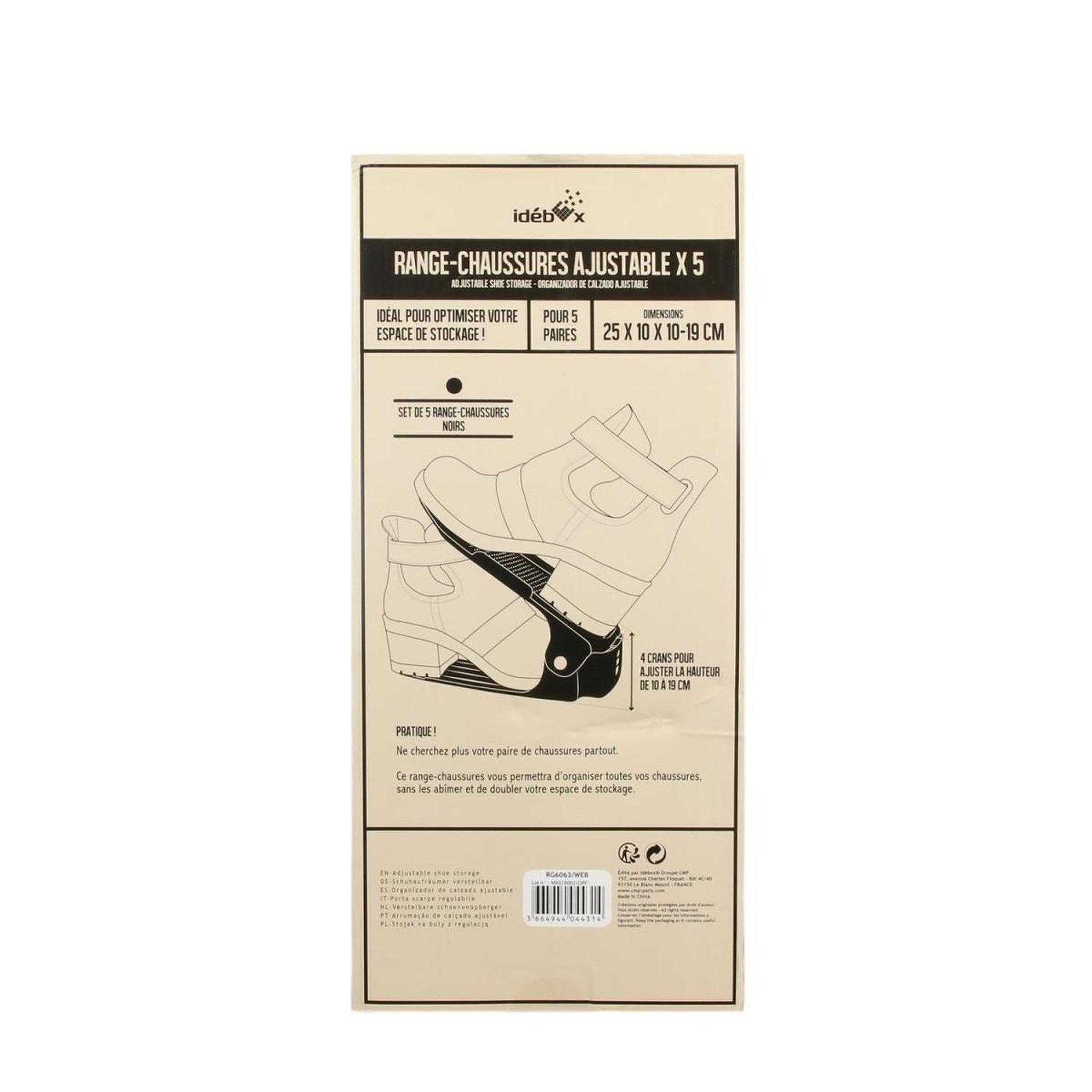Voir la diapositive 3 : Je cherche une idee Lot de 5 Range-Chaussures  Magique  25cm Noir