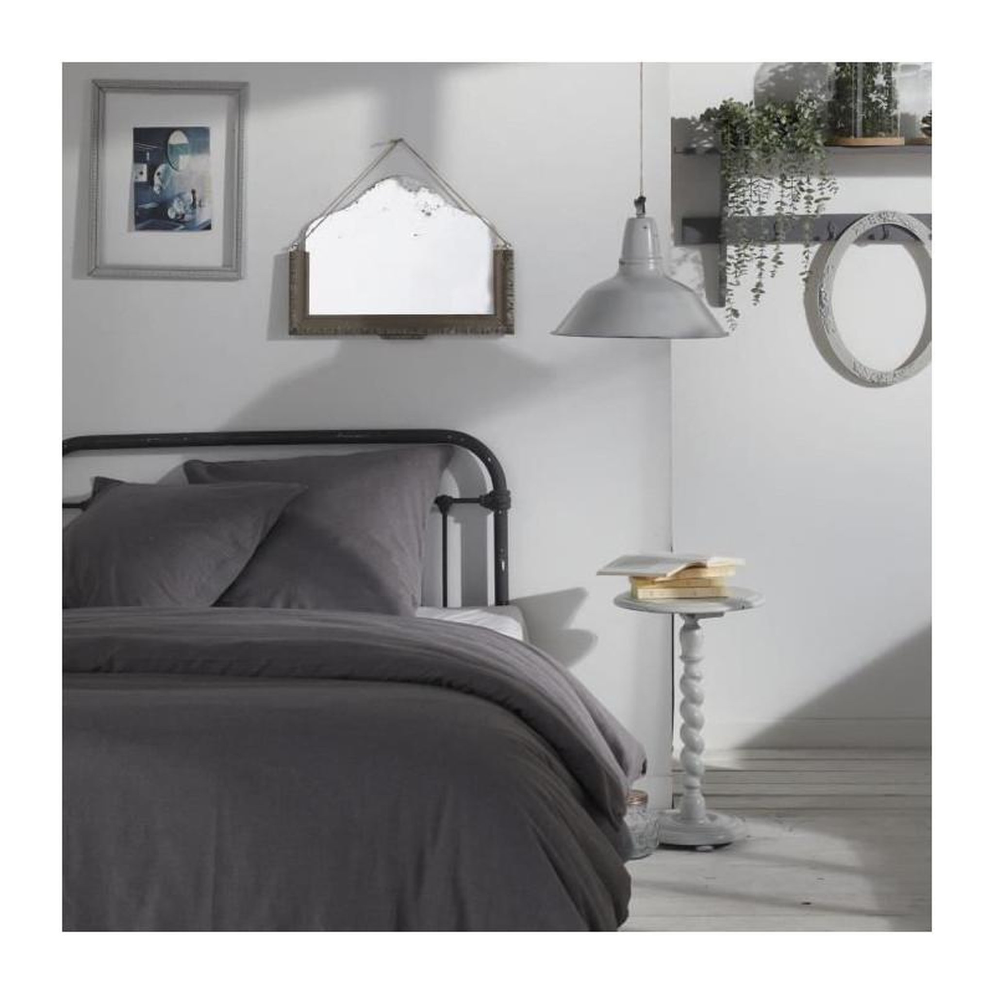 Today Housse de couette - TODAY - CHARME - Chambray - Gris foncé Capucine - 240 x 220 cm