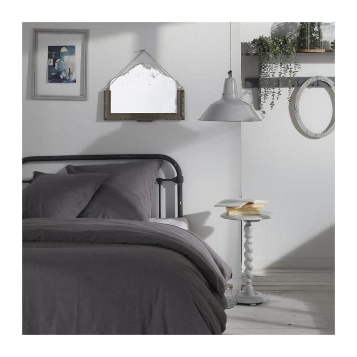 Today Housse de couette - TODAY - CHARME - Chambray - Gris foncé Capucine - 240 x 220 cm