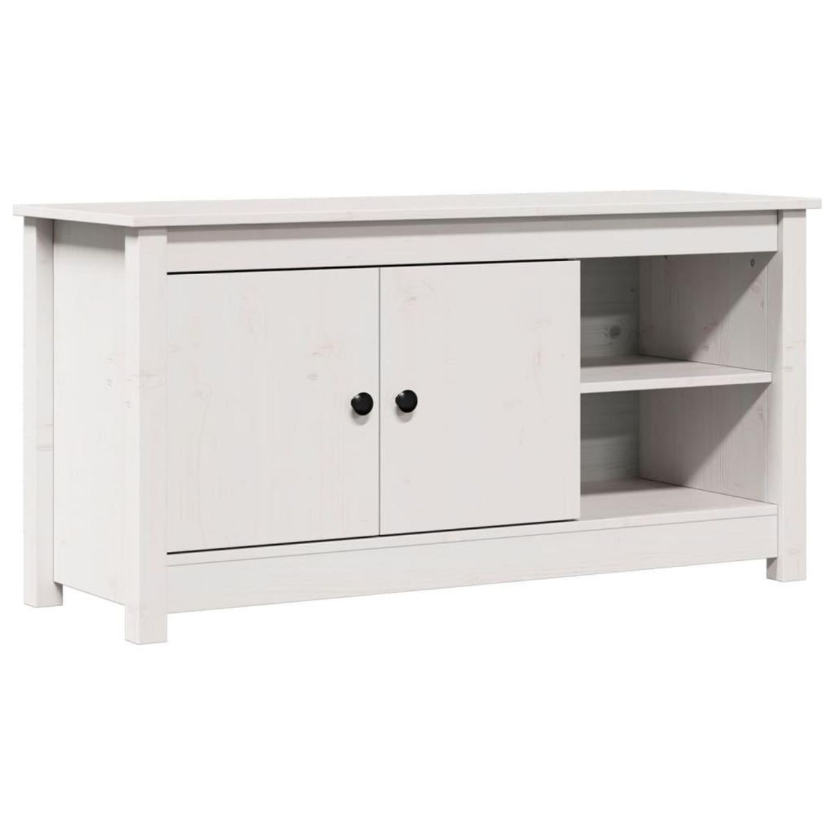 VIDAXL Meuble TV Blanc 103x36,5x52 cm Bois de pin massif