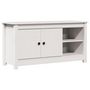 Voir la diapositive 2 : VIDAXL Meuble TV Blanc 103x36,5x52 cm Bois de pin massif