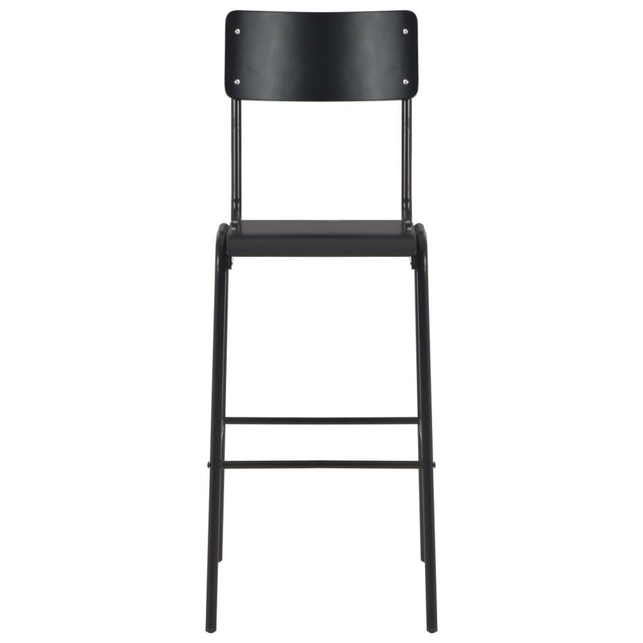 Voir la diapositive 2 : VIDAXL Chaises de bar lot de 2 noir contreplaque solide et acier