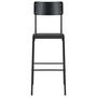 Voir la diapositive 2 : VIDAXL Chaises de bar lot de 2 noir contreplaque solide et acier