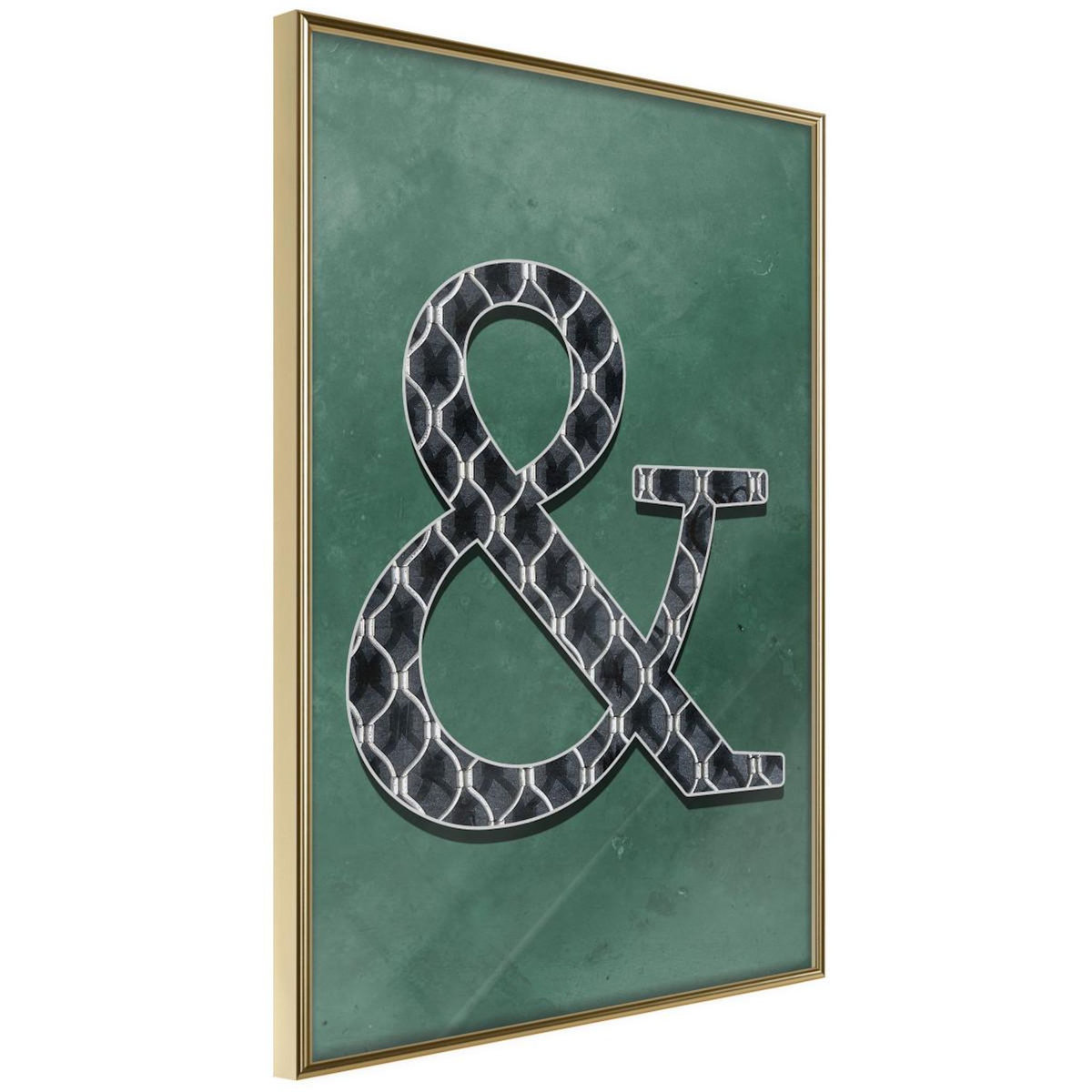 Paris Prix Affiche Murale Encadrée  Ampersand on Green Background