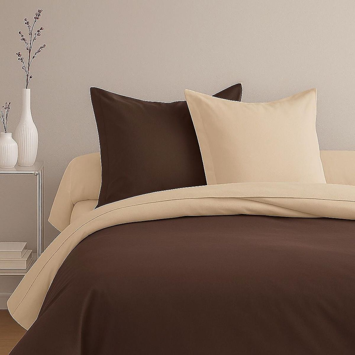 Home collection TAIE D'OREILLER 75X75 100% COTON TODAY CACAO