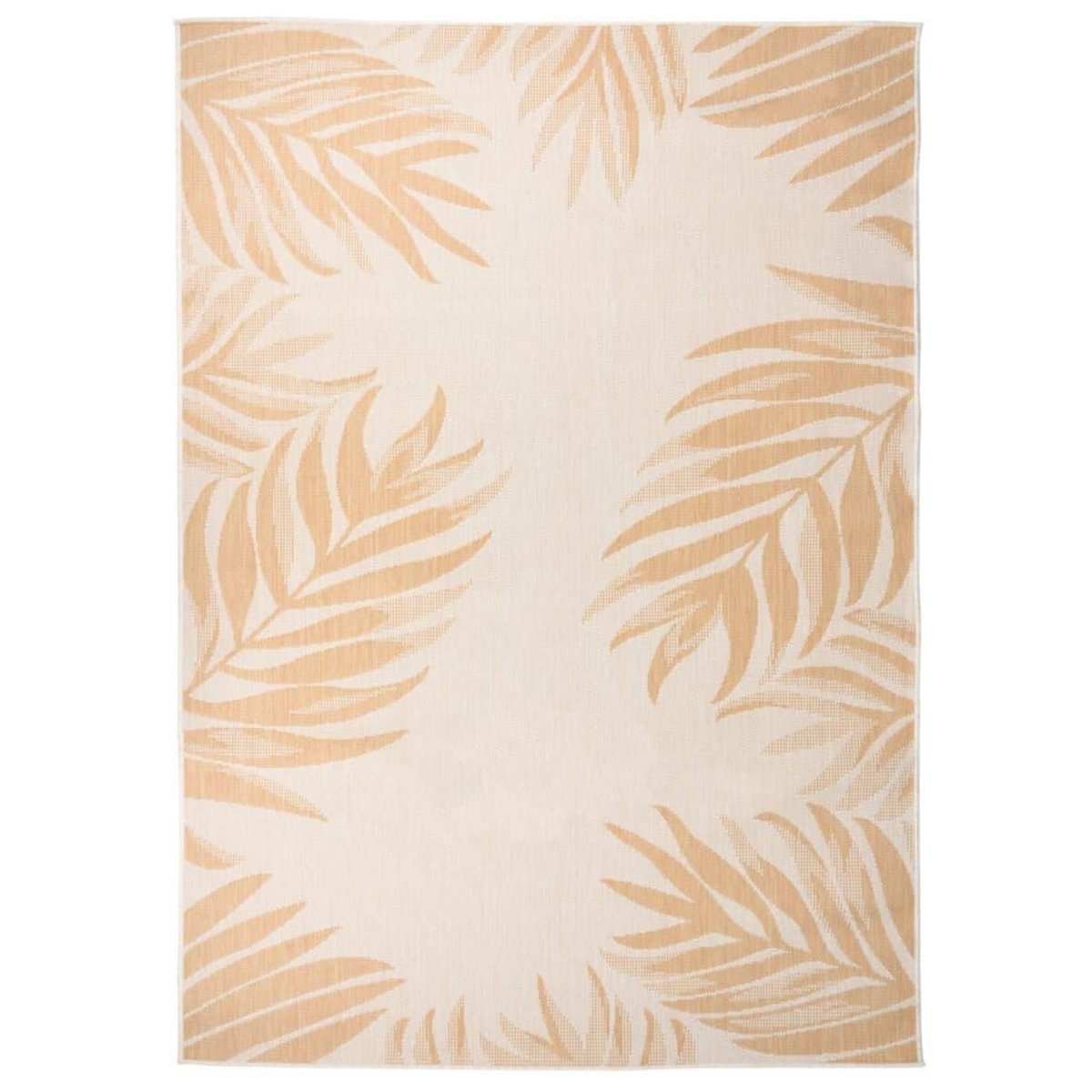 VIDAXL Tapis a tissage plat d'exterieur 140x200 cm Motif de feuille