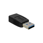DeLock Adaptateur USB 3.0 Delock USB-A mâle vers USB-A femelle - Compact Noir