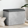 Voir la diapositive 1 : VIDAXL Banc de rangement gris beton 62x42x45 cm bois d'ingenierie