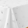 Voir la diapositive 2 : Paris Prix Nappe Imprimé Métallisé  Sapin  150x240cm Blanc & Argent