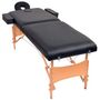 Voir la diapositive 2 : VIDAXL Table de massage pliable a 2 zones 10 cm d'epaisseur Noir