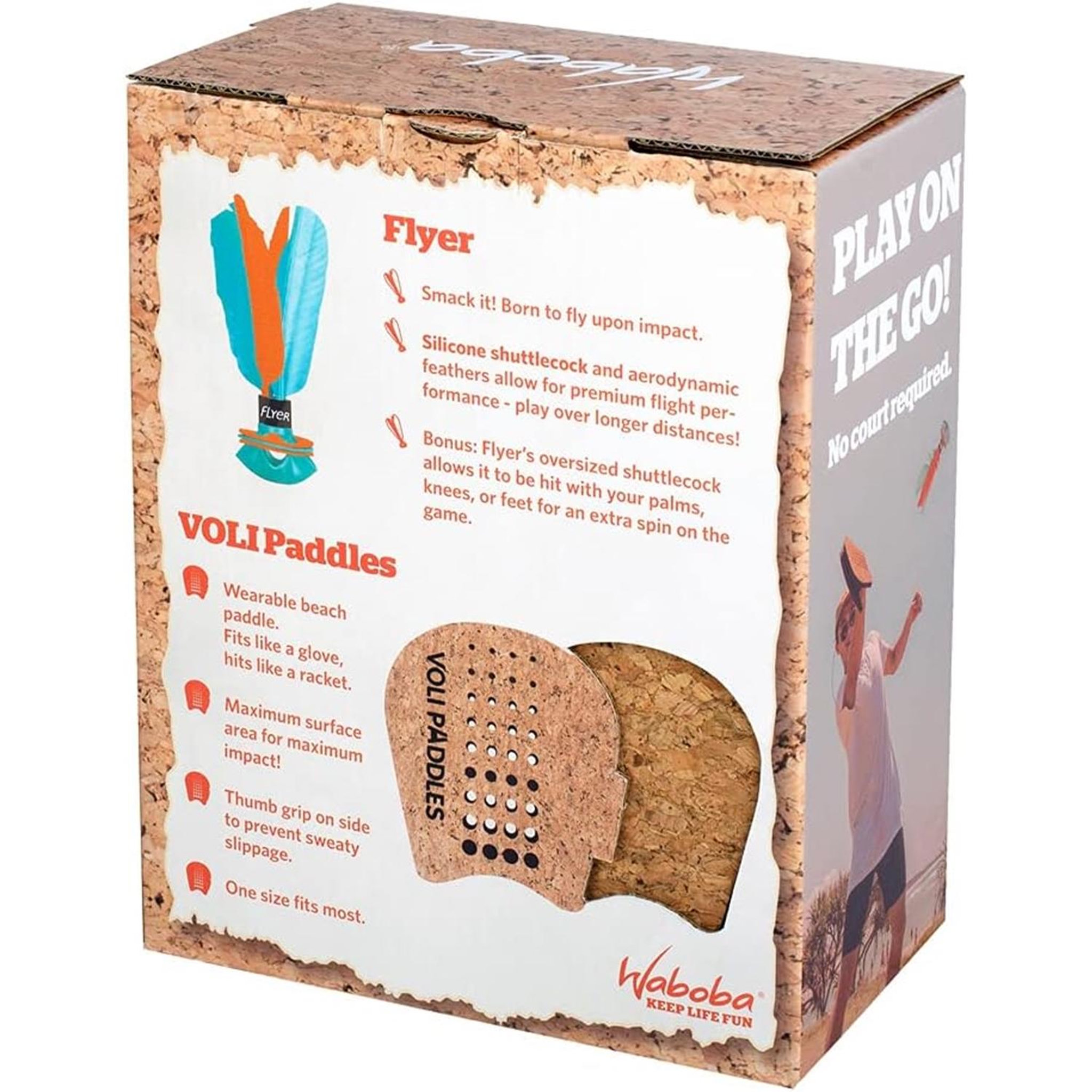 Waboba Voli - Set de 2 Raquettes et Volant de Badminton