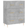 Voir la diapositive 2 : VIDAXL Buffet gris beton 69,5x34x90 cm bois d'ingenierie