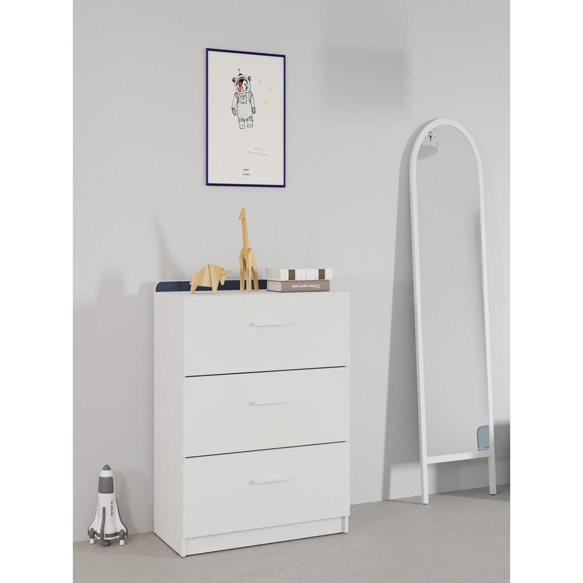 Voir la diapositive 2 : Habitat et Jardin Commode pour enfant  reverso  - blanc mat